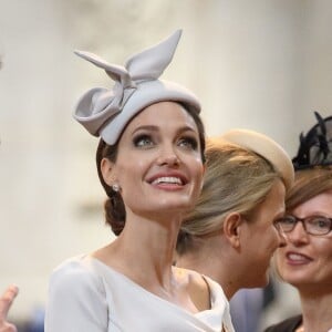 Angelina Jolie a assisté à la messe en l'honneur du 200ème anniversaire de l'Ordre de Saint-Michel et Saint-Georges à la cathédrale Saint Paul de Londres, le 28 juin 2018.