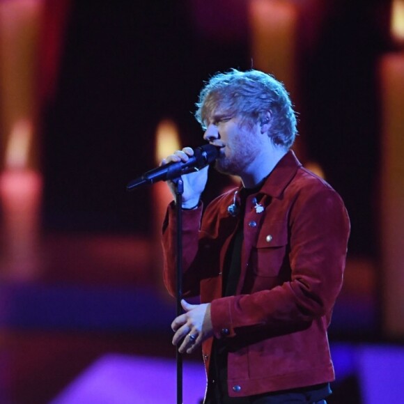 Ed Sheeran - Soirée des 38ème Brit Awards à l'O2 Arena à Londres, Royaume Uni, le 21 février 2018.