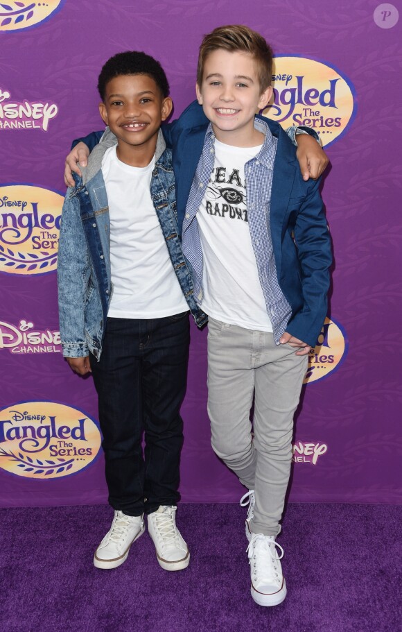 Parker Bates et Lonnie Chavis à la première 'Tangled Before Ever After' au Paley Center à Beverly Hills, le 4 mars 2017