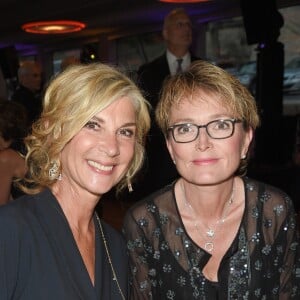 Michèle Laroque et Claude Chirac - Soirée du 90e anniversaire de Line Renaud sur le bateau Potel & Chabot "Pavillon Seine" à Paris le 2 juillet 2018. © Coadic Guirec/Bestimage