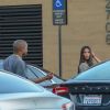 Kim Kardashian et Kanye West ont été dîner au restaurant Nobu à Los Angeles. Le couple quitte le restaurant au volant d'une Tesla, le 6 juillet 2018.