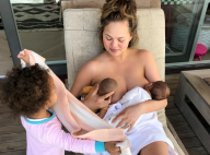 Chrissy Teigen, naturelle en plein allaitement, surprend : "J'ai des jumeaux"