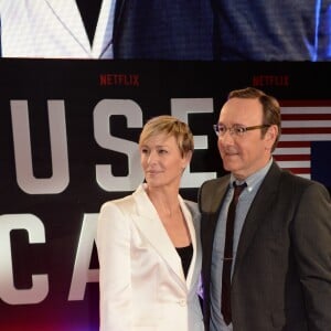 Robin Wright, Kevin Spacey - Première de la saison 3 de la série "House of Cards" à Londres. Le 26 février 2015