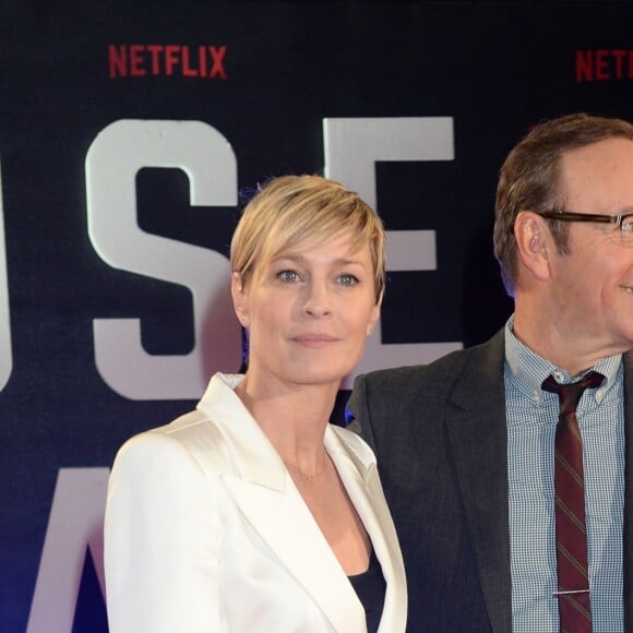 Robin Wright, Kevin Spacey - Première de la saison 3 de la série "House of Cards" à Londres. Le 26 février 2015