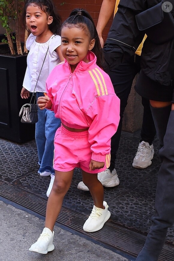 North West à la sortie de l'hôtel Mercer à New York. Le 14 juin 2018.