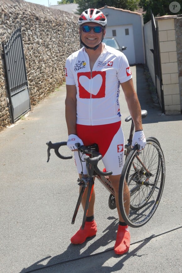 Exclusif - Romain Attanasio - Etape du coeur au profit de Mécénat Chirurgie Cardiaque (MCC) à Cholet le 9 juillet 2018. © CVS/Bestimage