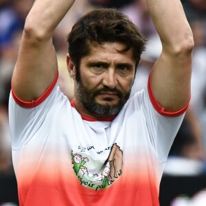 Bixente Lizarazu - Les champions du monde de 98 ont défié les rugbymen du Stade toulousain lors d'une rencontre caritative pour l'association de Pascal Olmeta "Un sourire, un espoir pour la vie" sur la pelouse du stade Ernest Wallon à Toulouse, France, le 10 juillet 2017. © Agence/Bestimage