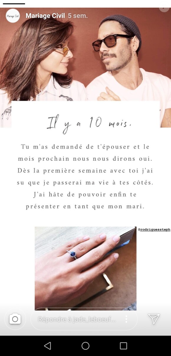 Jade Leboeuf et Stéphane Rodrigues se sont mariés le 12 juillet 2018