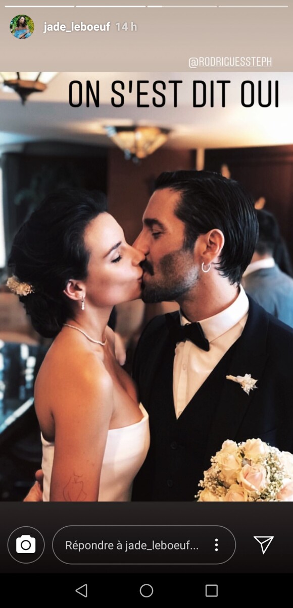 Jade Leboeuf et Stéphane Rodrigues se sont mariés le 12 juillet 2018