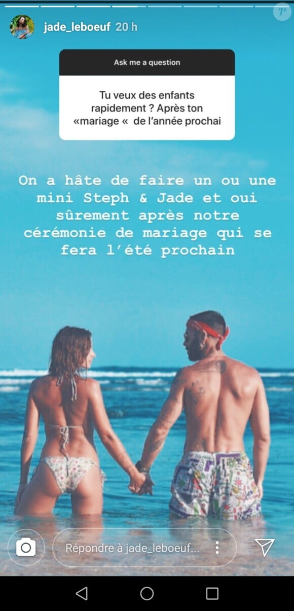 Jade Leboeuf et Stéphane Rodrigues se sont mariés le 12 juillet 2018
