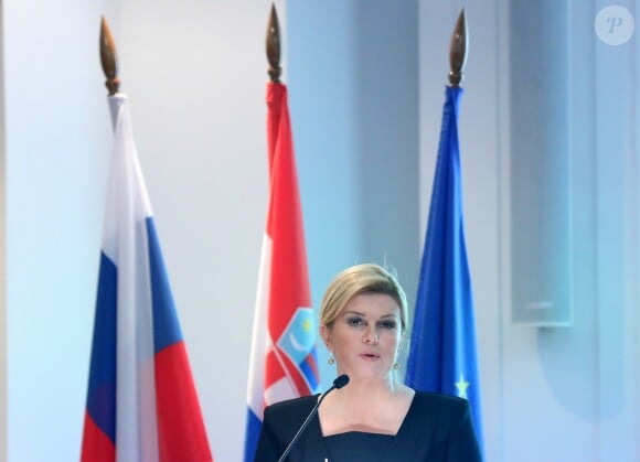 Kolinda Grabar-Kitarović à Moscou le 19 octobre 2017.