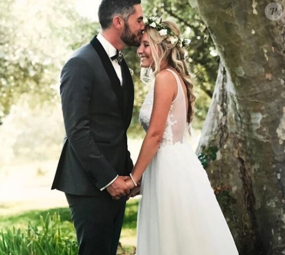 Emma et Florian de "Mariés au premier regard" le jour de leur mariage, Instagram, février 2018