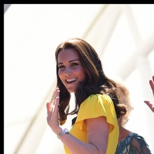 La duchesse Catherine de Cambridge (Kate Middleton) et le prince William assistaient le 15 juillet 2018 à la finale du tournoi de Wimbledon, à Londres.