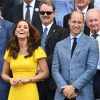 La duchesse Catherine de Cambridge (Kate Middleton) et le prince William assistaient le 15 juillet 2018 à la finale du tournoi de Wimbledon, à Londres.