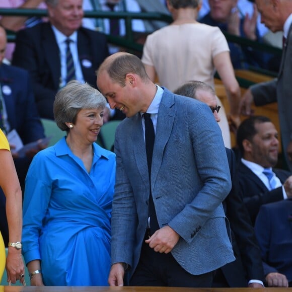 La duchesse Catherine de Cambridge (Kate Middleton) et le prince William assistaient le 15 juillet 2018 à la finale du tournoi de Wimbledon, à Londres.