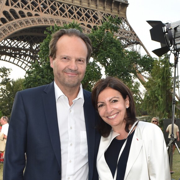 Exclusif - Anne Hidalgo et son mari Jean-Marc Germain - People et Backstage du Grand concert de Musique classique du 14 juillet au Champs de Mars à Paris. Le 14 juillet 2018 © Guirec-Gorassini-Veeren / Bestimage