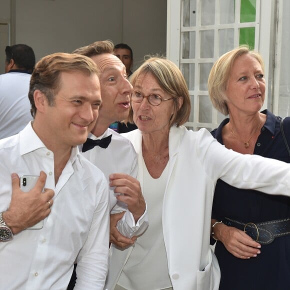 Exclusif - Renaud Capuçon (violon), Stéphane Bern et Françoise Nyssen (Ministre de la Culture) - People et Backstage du Grand concert de Musique classique du 14 juillet au Champs de Mars à Paris. Le 14 juillet 2018 © Guirec-Gorassini-Veeren / Bestimage