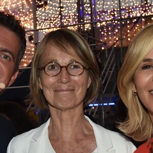 Exclusif - Philippe Jaroussky (contre-ténor), Françoise Nyssen (Ministre de la Culture) et Laurence Ferrari - People et Backstage du Grand concert de Musique classique du 14 juillet au Champs de Mars à Paris. Le 14 juillet 2018 © Guirec-Gorassini-Veeren / Bestimage