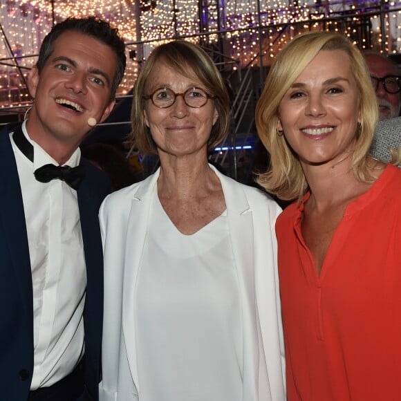 Exclusif - Philippe Jaroussky (contre-ténor), Françoise Nyssen (Ministre de la Culture) et Laurence Ferrari - People et Backstage du Grand concert de Musique classique du 14 juillet au Champs de Mars à Paris. Le 14 juillet 2018 © Guirec-Gorassini-Veeren / Bestimage