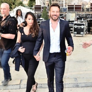 Exclusif - Samuel Le Bihan et sa compagne Angela (Enceinte) - People et Backstage du Grand concert de Musique classique du 14 juillet au Champs de Mars à Paris. Le 14 juillet 2018 © Guirec-Gorassini-Veeren / Bestimage