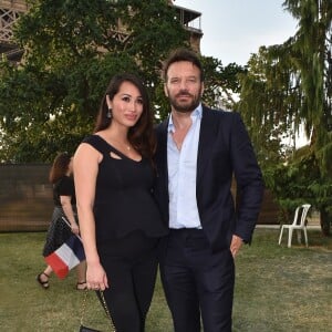 Exclusif - Samuel Le Bihan et sa compagne Angela (Enceinte) - People et Backstage du Grand concert de Musique classique du 14 juillet au Champs de Mars à Paris. Le 14 juillet 2018 © Guirec-Gorassini-Veeren / Bestimage