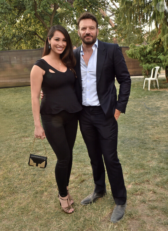 Exclusif - Samuel Le Bihan et sa compagne Angela (Enceinte) - People et Backstage du Grand concert de Musique classique du 14 juillet au Champs de Mars à Paris. Le 14 juillet 2018 © Guirec-Gorassini-Veeren / Bestimage