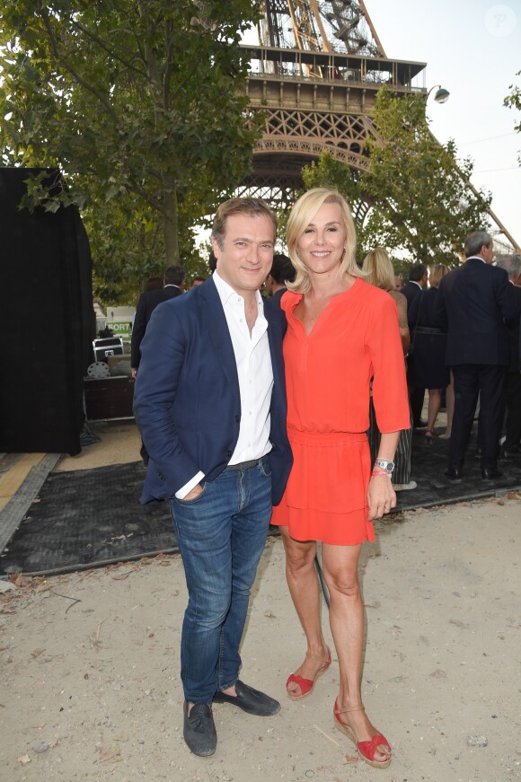 Exclusif - Renaud Capuçon et sa femme Laurence Ferrari - People et Backstage du Grand concert de Musique classique du 14 juillet au Champs de Mars à Paris. Le 14 juillet 2018 © Guirec-Gorassini-Veeren / Bestimage