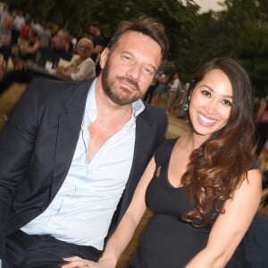 Exclusif - Samuel Le Bihan et sa compagne Angela (enceinte) - People et Backstage du Grand concert de Musique classique du 14 juillet au Champs de Mars à Paris. Le 14 juillet 2018 © Guirec-Gorassini-Veeren / Bestimage