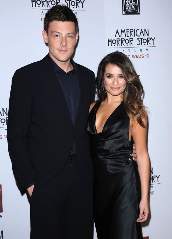 <p>Corey Monteith et Lea Michele - Premiere du film "American Horror Story : Asylum" aux studios Paramount a Los Angeles. Le 13 octobre 2012  </p>