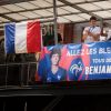 Benjamin Pavard et le maire de Jeumont Benjamin Saint-Huile - Le champion du monde 2018 de football Benjamin Pavard est de retour dans sa ville de Jeumont dans le Nord de la France le 18 juillet 2018. © BO/Bestimage