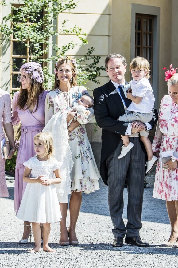 Image du baptême de la princesse Adrienne de Suède, fille de la princesse Madeleine et de Christopher O'Neill, le 8 juin 2018 à Stockholm.