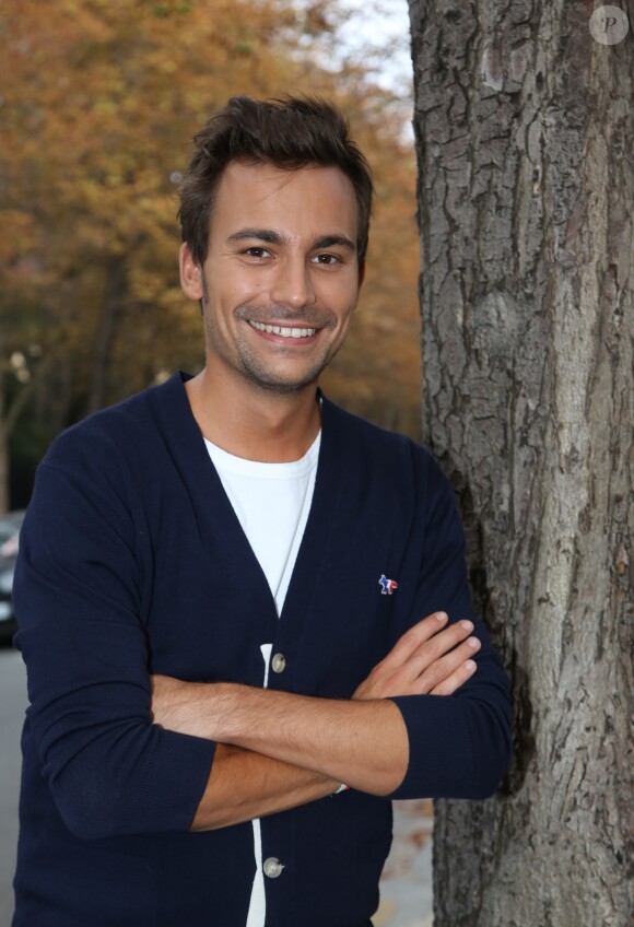 Exclusif - Bertrand Chameroy arrive pour l'enregistrement d'une émission tv au studio Gabriel. Paris, le 14 septembre 2016