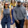 Kim Kardashian, Kanye West et leur fille North font du shopping chez Jeffrey Store et Sugar Factory à New York le 15 juin 2018.