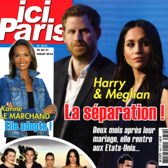 Couverture du magazine "Ici Paris", en kiosques le 25 juillet 2018.