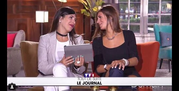 Sarah Coulomb sur le tournage de l'émission "Bienvenue à l'hôtel" sur TF1 - Instagram, 18 novembre 2016