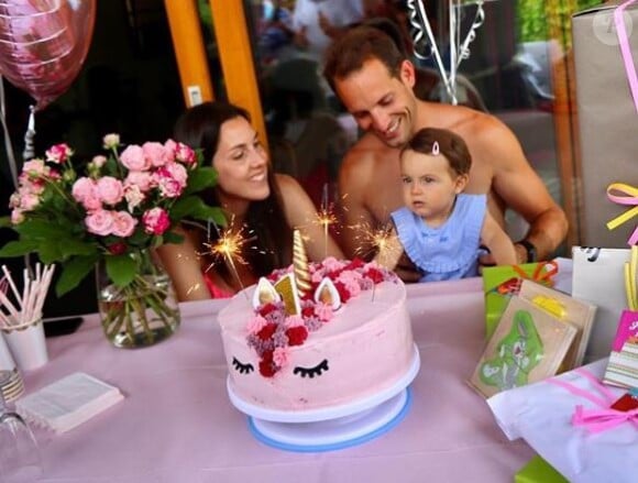 Renaud Lavillenie a fêté le premier anniversaire de sa fille Iris le 14 juillet 2018.