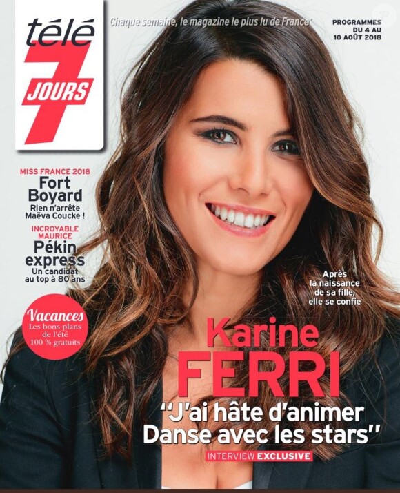 Karine Ferri en couverture de "Télé 7 jours"