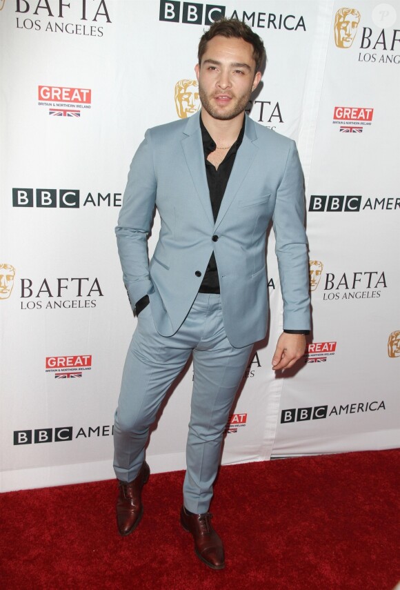 L'acteur Ed Westwick à la soirée BAFTA TV Tea 2017 à l'hôtel Beverly Hilton à Beverly Hills, le 16 septembre 2017