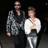 Exclusif - Nicolas Cage est allé dîner avec sa compagne Erika Koike à Beverly Hills, le 21 mai 2018. Il porte une veste à motif zebre.