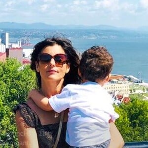 Faustine Bollaert et son fils Peter - Twitter, 30 juillet 2018