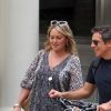 Ben Stiller et son ex-femme Christine Taylor vont déjeuner ensemble à Tribeca. New York, le 30 juillet 2018.