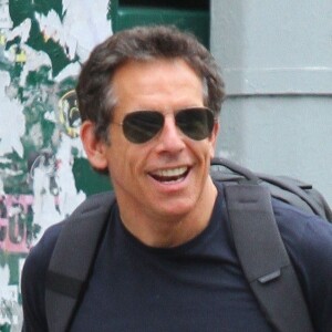 Ben Stiller et son ex-femme Christine Taylor vont déjeuner ensemble à Tribeca. New York, le 30 juillet 2018.