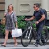 Ben Stiller et son ex-femme Christine Taylor vont déjeuner ensemble à Tribeca. New York, le 30 juillet 2018.