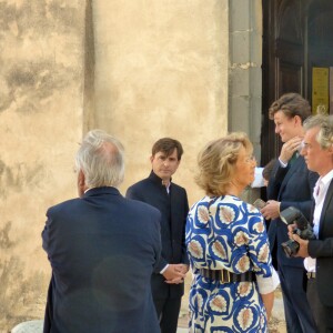 Exclusif - Olivier Chartier - Mariage de la navigatrice et femme politique et vice-présidente de la région Sud-Provence-Alpes-Côte-d'Azur, Maud Fontenoy avec le conseiller régional poitevin Olivier Chartier à l'église de Gassin dans le Var le 26 mai 2018. Maud Fontenoy va accoucher de son 4ème enfant dans moins d'une semaine. © Christiane Georges/Nice Matin/Bestimage