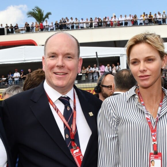 Le prince Albert II de Monaco et la princesse Charlene de Monaco au Grand Prix de France au Castellet le 24 juin 2018. © Bruno Bebert / Bestimage