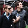 Exclusif - Céline Dion et son danseur Pepe Munoz sont allés déjeuner au restaurant italien Paparazzi au square de l'Opéra-Louis Jouvet et sont ensuite allés faire du shopping chez Dior avenue Montaigne et chez Balmain rue François 1er avant de revenir à l'hôtel Royal Monceau à Paris, France, le 8 août 2017.