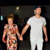 Hayden Panettiere et un ami à la sortie du restaurant "Craig's" à Los Angeles, le 2 août 2018.