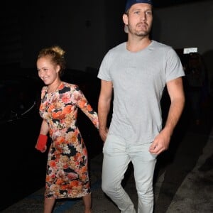 Hayden Panettiere et un ami à la sortie du restaurant "Craig's" à Los Angeles, le 2 août 2018.