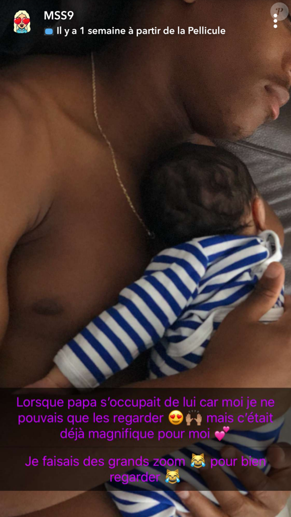 Swan et son papa Anthony Martial à l'hôpital - Snapchat, 4 août 2018