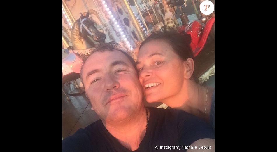 Fabien Onteniente et Nathalie Dupuis sur une photo publiée sur Instagram par la journaliste. Février 2018.